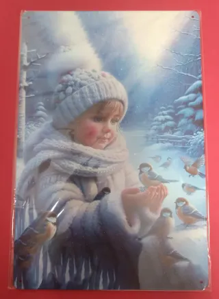 Lote 2 Carteles Metálicos Invierno