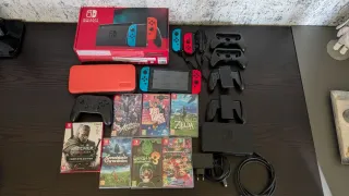 Nintendo Switch con juegos y accesorios