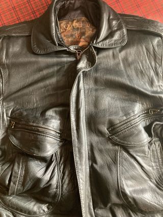 Cazadora Piel Lottusse Negra