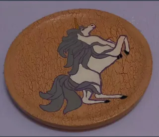 Plato Decorativo caballo Cerámica