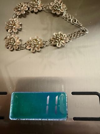 Pulsera Plata 925 Filigrana Flor