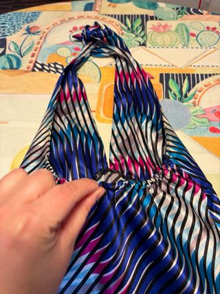 Vestitino corto fantasia righe