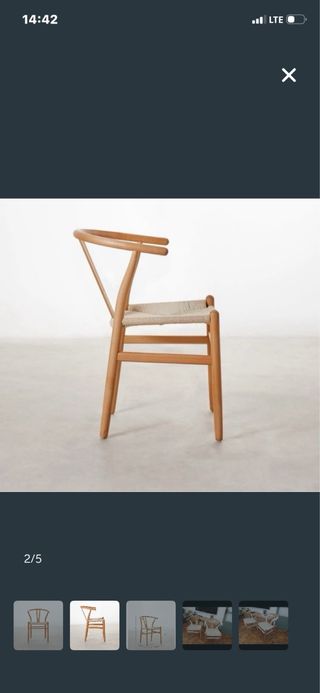 Set de Sillas estilo Wishbone 2 unid