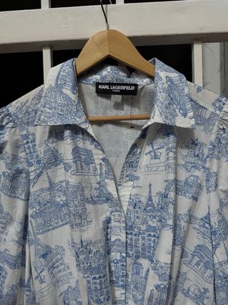 Vestido Karl Lagerfeld estampado París