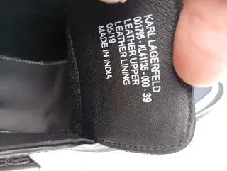 Mocassini Karl Lagerfeld fibbia neri bianchi