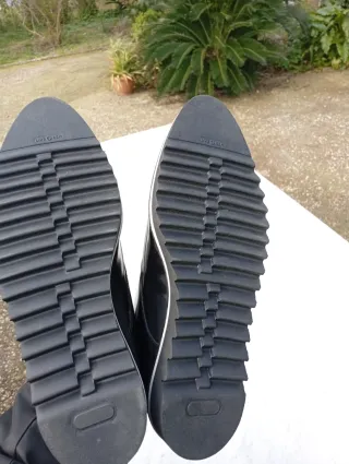 Mocassini Karl Lagerfeld fibbia neri bianchi