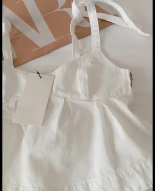 Top denim blanco Zara