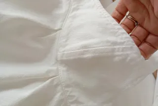 Top denim blanco Zara