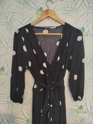 Vestido largo lunares Oysho