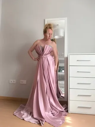 Vestido de gala rosa