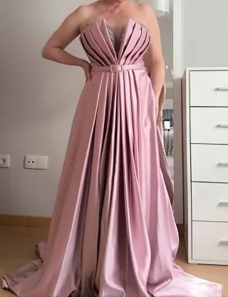 Vestido de gala rosa