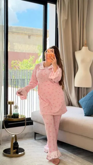 Pijama Rayas Azul y Blanco Mujer