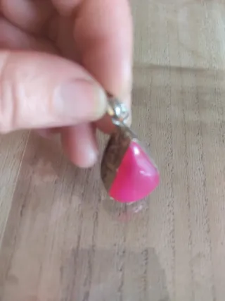 Agata fucsia naturale con argento