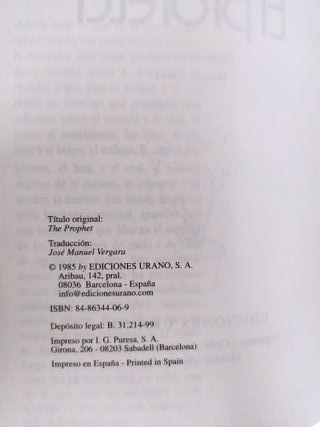 Libro El Profeta