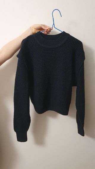 Maglione nero lavorato a maglia taglia S