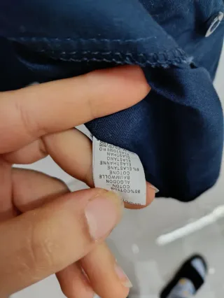 Camicia donna blu con perline