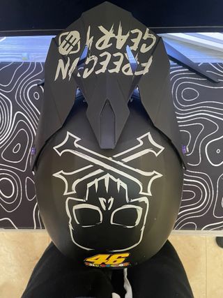 Casco Moto Freegun Negro y Gris talla M