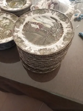 Vajilla cerámica porcelana diseño floral