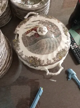 Vajilla cerámica porcelana diseño floral