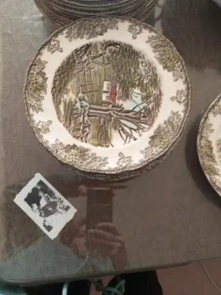 Vajilla cerámica porcelana diseño floral