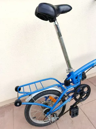 Bicicleta pieghevole blu in alluminio da 16 pollici
