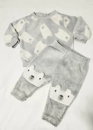 Conjunto pijama infantil oso polar