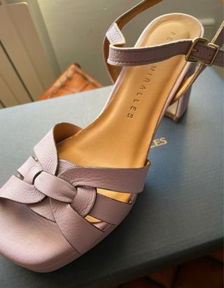 Sandalias Pedro Miralles Piel Talla 38 Rosa