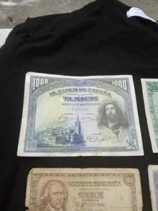 Colección de billetes antiguos españoles
