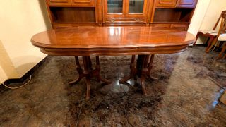 Mesa comedor madera maciza clásica grande