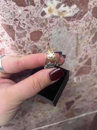 Anillo Isabelino Plata 925 y Oro 18kt Azul