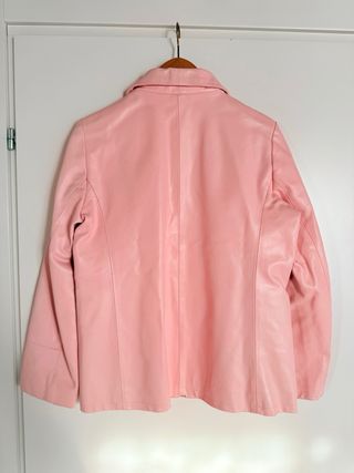 Giubbotto in vera pelle rosa taglia M