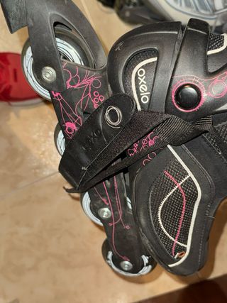 Patines Oxelo y Rollerblade Negro/Rosa y blanco