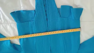 Corpiño de labradora azul con encaje