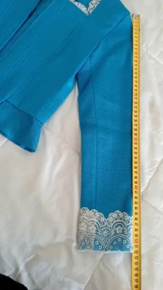 Corpiño de labradora azul con encaje