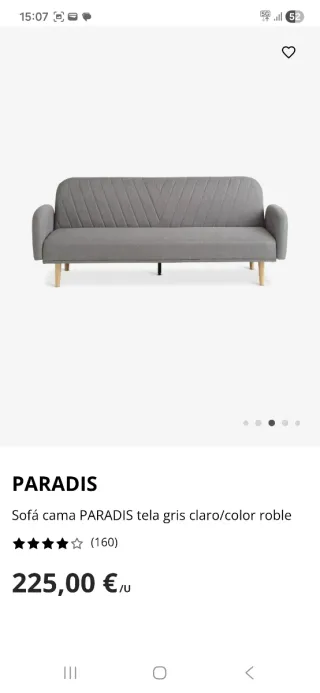 Sofá cama gris 3 plazas a estrenar