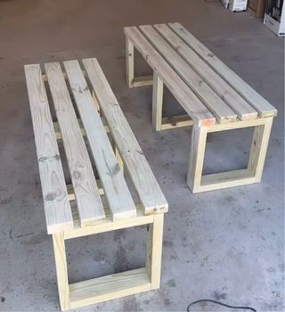 Pack de Bancos en Madera Maciza NUEVOS.