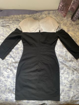 Vestido Zara blanco y negro