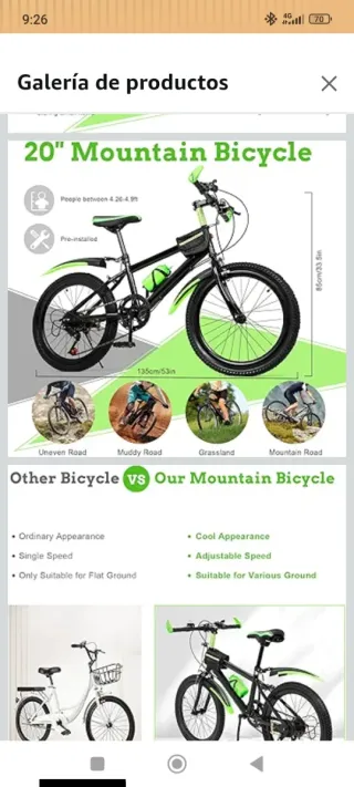 Bicicleta montaña niño 20 JOYSAR