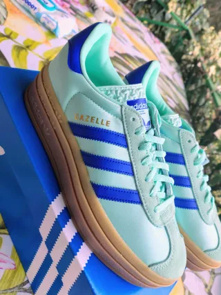 Adidas Gazelle Bold Azul/Verde Menta