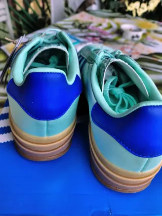 Adidas Gazelle Bold Azul/Verde Menta