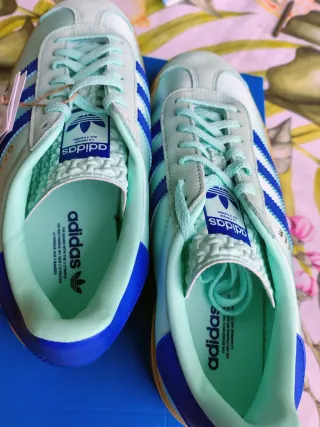 Adidas Gazelle Bold Azul/Verde Menta