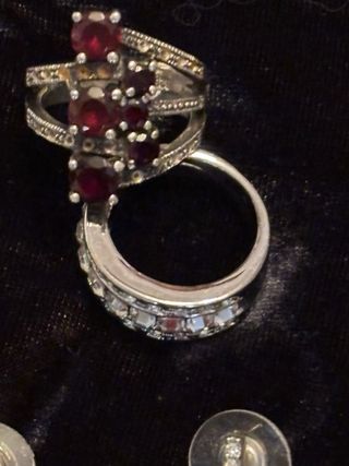 Oportunidad!!Lote bisutería: piedras, plata y más.