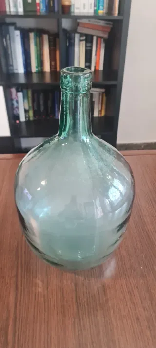 Damajuana vidrio soplado turquesa vintage 10L