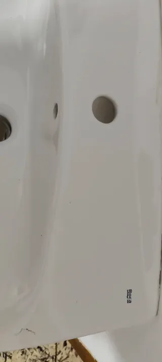 Lavabo de porcelana blanco