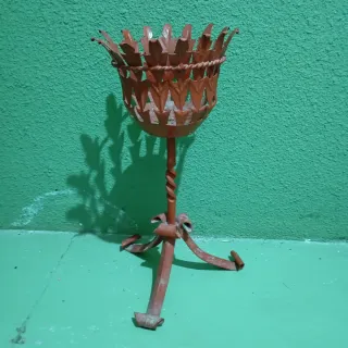 Soporte maceta metal forja