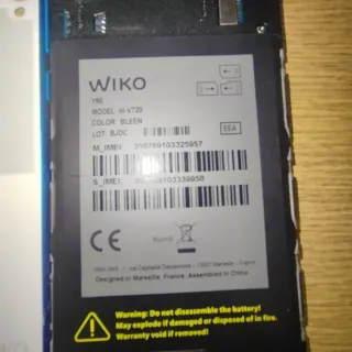 Teléfono Wiko Y80 Negro/Azul