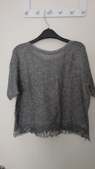 Camiseta Hollister plateada S