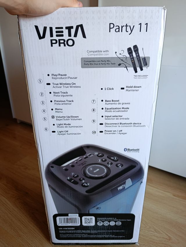 Altavoz Vieta Pro Party 11 y Auriculares Silence 3
