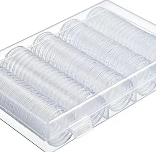 Capsule con custodia per monete trasparenti