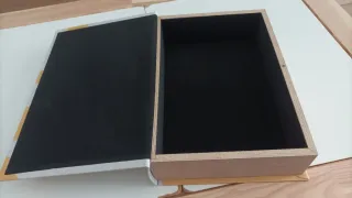 Libro segreto contenitore grigio/arancio